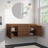 Render 48" Wall-Mount Bathroom Vanity Cabinet, Walnut