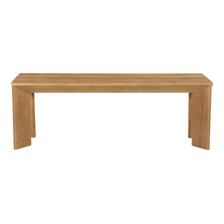 First of A Kind Angle Oak Dining Bench Small - Transitional - Dining ...