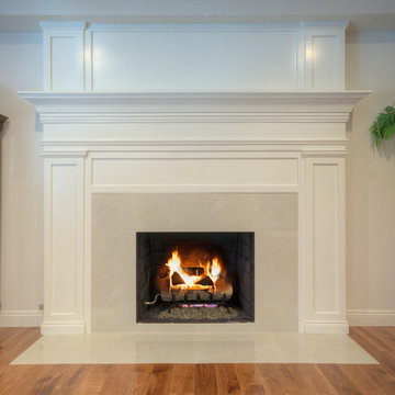 Gorgeous Cream Colored Kitchen in Westlake Village-Fireplace