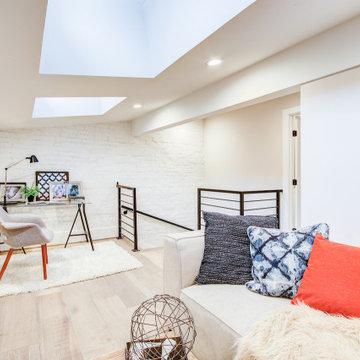 Basement remodel with bedroom space, closet space, living area,Irving