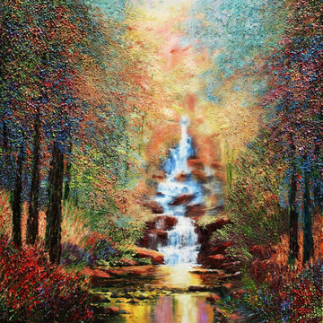 "Enchanted Fall" Oil on Canvas Painting