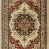 Fiona Traditional Oriental Ivory Rectangle Area Rug, 8'x10'