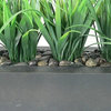 Green Grass in Contemporary Wood Planter