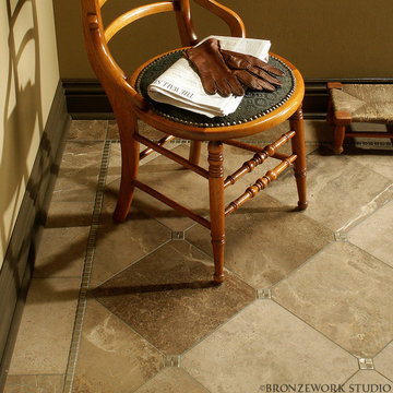 Traditional Bronze Mosaic and Terrace with Cappucino Limestone
