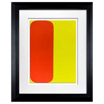 Ellsworth Kelly Lithograph Original Red/Yellow 1964 Limited Ed. W/Custom Frame