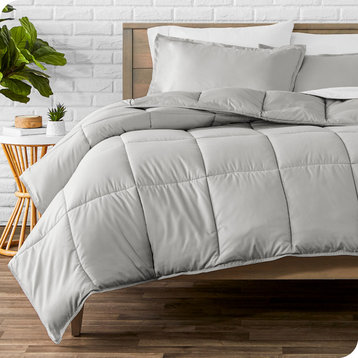 Bare Home Down Alternative Comforter Set, Light Gray, Twin/Twin Xl