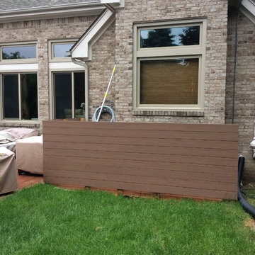 Fencing for Outdoor Pool / Block Mechanical Equipment & Toy Storage / Commerce