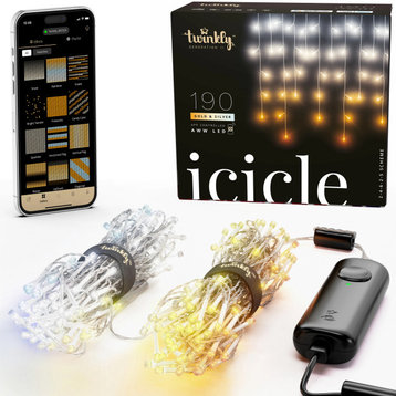 Twinkly App Control Icicle Light With 190 Multicolor AWW LED Lights