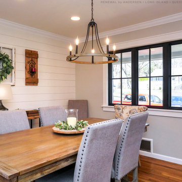 New Black Windows in Fabulous Dining Room - Renewal by Andersen Long Island