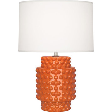 Robert Abbey Dolly 1 Light Accent Lamp, Pumpkin Glazed Textured Ceramic - PM801