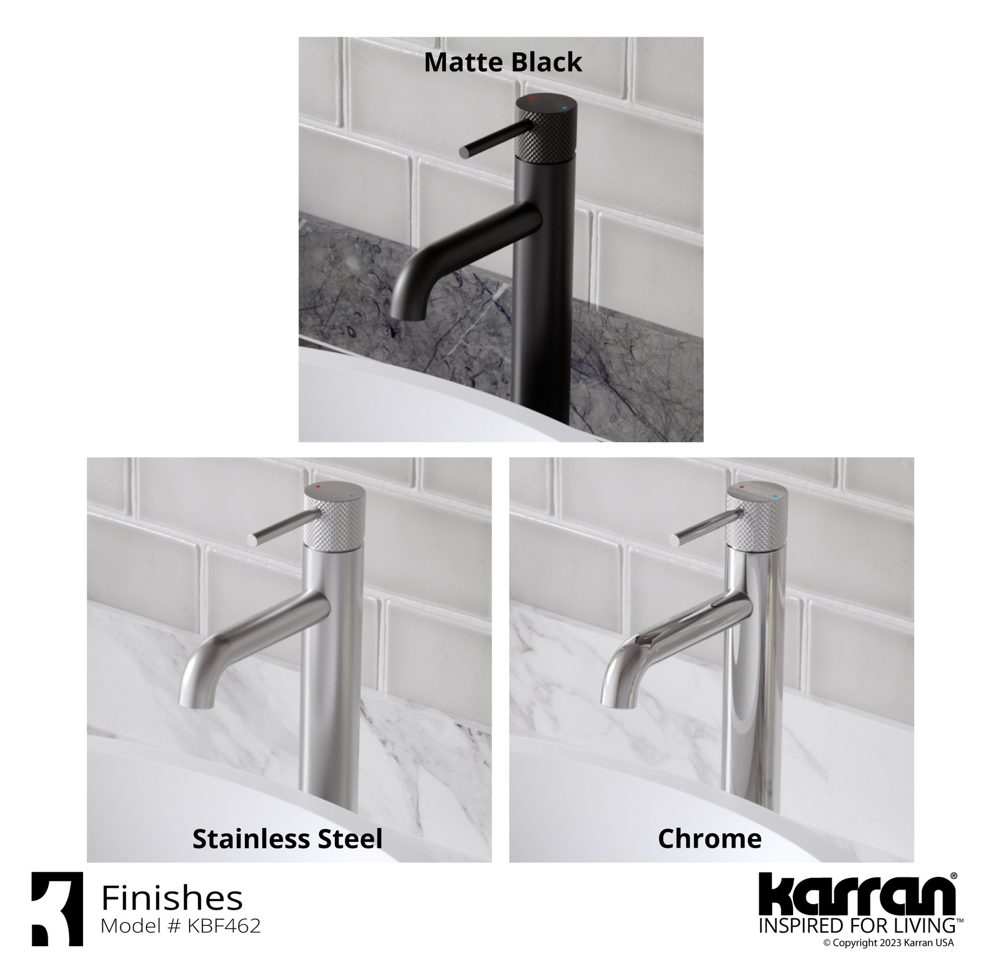 Karran 1-Handle 1-Hole Vessel Faucet With Pop-up Drain, Matte Black