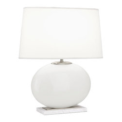 Robert Abbey Raquel Oval Table Lamp, Antique Silver - Table Lamps
