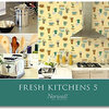 Fresh Kitchens, Pre-Pasted Kitchen Design White, Black Wallpaper Roll