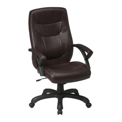 High Back Deluxe Faux Leather Chair - Office Chairs