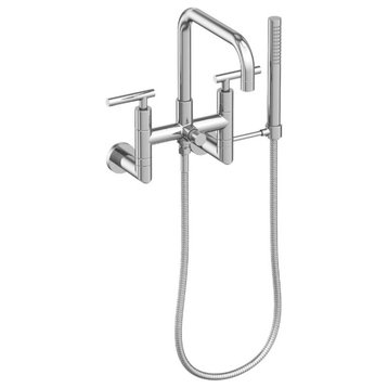 Newport Brass 1400-4283 East Square Wall Mounted Tub Filler - Polished Chrome