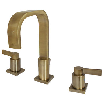 Fauceture FSC89633NDL NuvoFusion Widespread Bathroom Faucet, Antique Brass