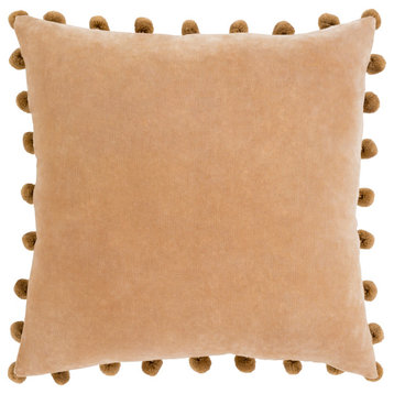 Serengeti SGI-001 Pillow Cover, Camel, 20"x20", Pillow Cover Only