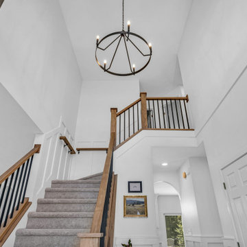 Fishers First Level Remodel Featuring: Kitchen, Butler Pantry, Stairs, Fireplace