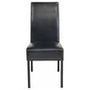New Pacific Direct Valencia 19" Bicast Leather Chair in Black (Set of 2)