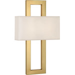 Robert Abbey - Robert Abbey 115 Doughnut - Two Light Wall Sconce - Black/White  Shade Included: YeDoughnut Two Light W Antique Brass Snowfl *UL Approved: YES Energy Star Qualified: n/a ADA Certified: n/a  *Number of Lights: Lamp: 2-*Wattage:25w B (Medium Base) bulb(s) *Bulb Included:No *Bulb Type:B (Medium Base) *Finish Type:Antique Brass