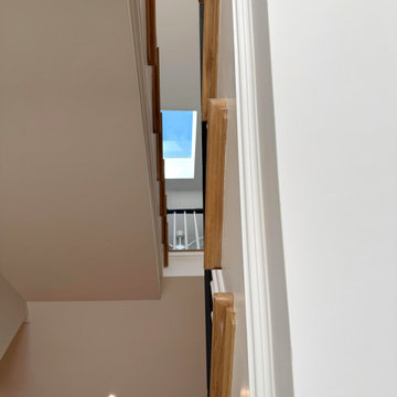 Project #142 | Transitional Staircase with Over-the-Post Balustrade
