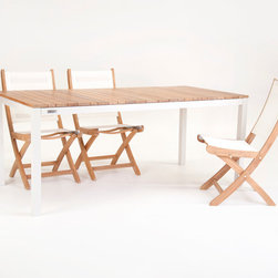 Wintons Teak Tandem Alu Table - Outdoor Dining Sets