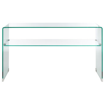 Safavieh Dash Glass 1 Shelf Console Table, Clear