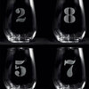 Numbered 1-8 Stemless Wine Glass Set