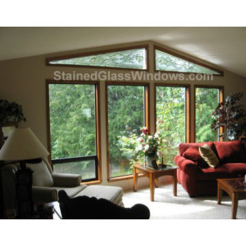 Professionally installed stained glass panels
