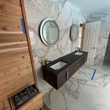 Modern Marble Sauna & Bath