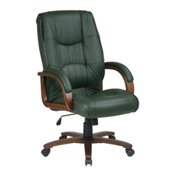 Manchester Deluxe Back Executive Leather Office Chair - Office Chairs