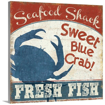 Fresh Seafood II Wrapped Canvas Art Print, 16"x16"x1.5"