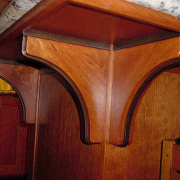 Twain Harte kitchen in warm cherry with ebonized walnut accents and inlays