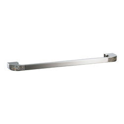 Secret Bath - Cecilia Swarovski Crystals Towel Bar,  Polished Chrome, 14" - Towel Bars
