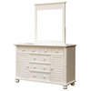 Sunset Trading Ice Cream At The Beach Wood Dresser and Mirror in Antique White