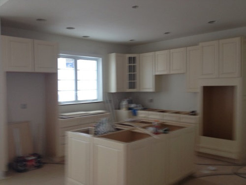 My New Antique White Kitchen Cabinets, How Do I Paint My Kitchen Cabinets Antique White