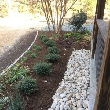 Completely New Flower Beds with Curb Stone Border - Mathews, VA