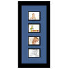 ArtToFrames Collage Photo Frame  with 4 - 3x4 Openings and Satin Black Frame