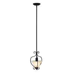 Hardware House - Hardware House 54-4882 WT 1-Light Tuscany Ceiling Fixture Pendant Textured Black - Pendant Lighting