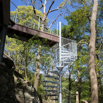 Spiral Supplied for Tree House in South Wales in Galvanised Steel