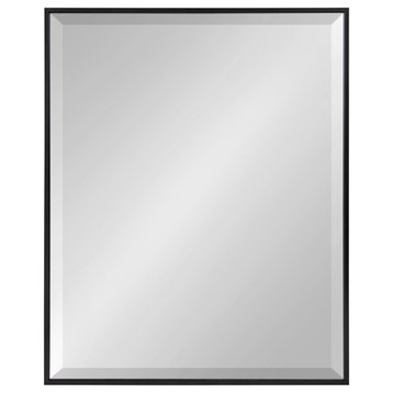 Rhodes Framed Wall Mirror, Black, 22.75x28.75