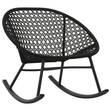 Outdoor Mod Black Cord Rocking Chair