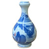 Chinese Red Blue White Porcelain Hand-painted Graphic Small Vase Hws2838