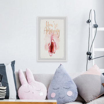 "Amazing Ballet Shoes" Framed Painting Print