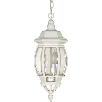 Nuvo Central Park 3 Light 20" Hanging Lantern with Clear Beveled Glass
