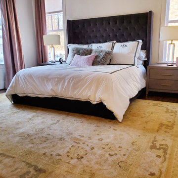 Our Oushak Rug made this bedroom complete leaving our customer charmed!