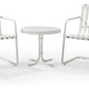 Gracie 3-Piece Metal Outdoor Conversation Seating Set, Alabaster White