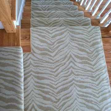 Carpet Remnants Turned Into Stair Runners