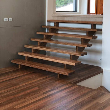 Solid bespoke Stairs and solid timber flooring