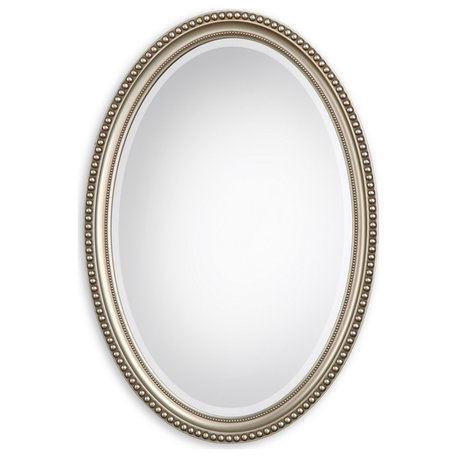 32" Farmhouse Silver Silver Mirror